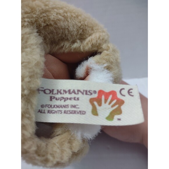 Folkmanis Hamster Plush Hand Puppet Hamster Light Tan Soft Animal Toy Folktails - Picture 6 of 6